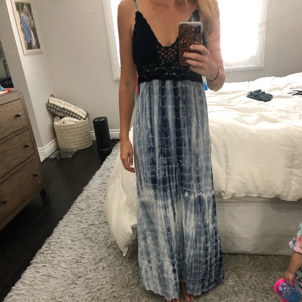 Tie dye maxi dress